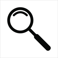 Search icon. Search vector icon. search magnifying glass icon on blank background.