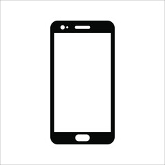 phone vector with blank white screen isolated on white background