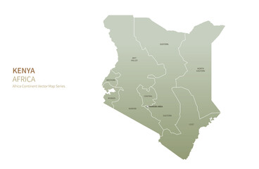 Kenya map. vector map of african countries.