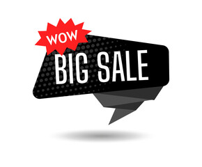 Black Friday big sale banner template. Advertising sign banner of sales, promotion. Super sale and discount. Halftone dot background, . Isolated vector illustration