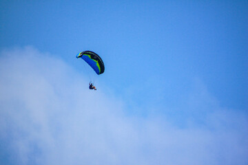 paragliding in the sky