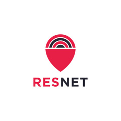 Res Net Logo Vector Design Symbol Modern