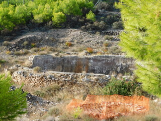 Ancient Greek silver mine, workshop facilities, at Lavrio, Attica, Greece