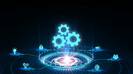 Business, Technology, Internet and network concept. Automation Software Technology Process System.