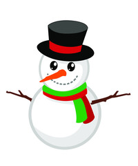 snow puppet mascot cartoon