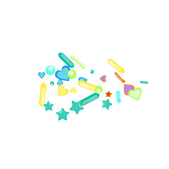 Sprinkles grainy. Cupcake donuts background.