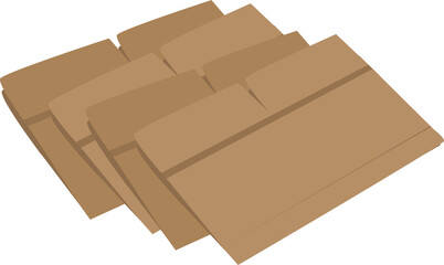 シンプルな段ボールゴミのイラスト