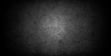 Old wall texture cement dark black gray  background abstract grey color design are light with white gradient background.