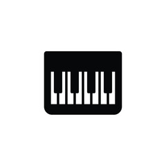 Piano icon vector isolated on white, logo sign and symbol.