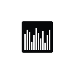sound graph icon vector isolated on white, logo sign and symbol.
