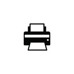 Printer icon vector isolated on white, logo sign and symbol.