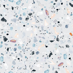Terrazzo Texture Vector. Flooring Seamless Pattern