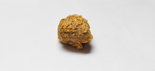 Fried Tofu on white background