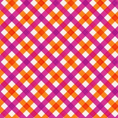 Gingham repeat or seamless pattern, background, wallpaper. Fabric texture visible. You see 4 tiles, swatch included. Autumn, Halloween, or Thanksgiving colors.
