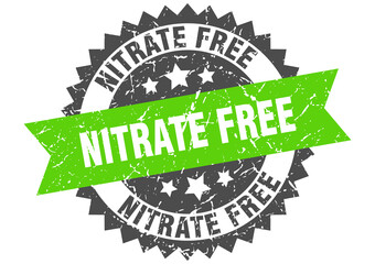 Obraz premium nitrate free stamp. grunge round sign with ribbon