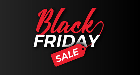 cool headline typography for black friday sale offer banner template