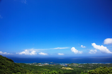 屋久島の海と山