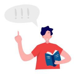 illustration of students reading books looking for answers to questions. vector