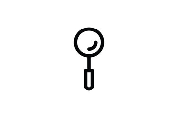 Dental Outline Icon - Magnifying Glass