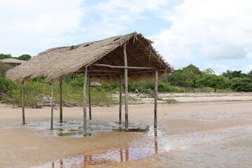 Fototapeta na wymiar beach hut