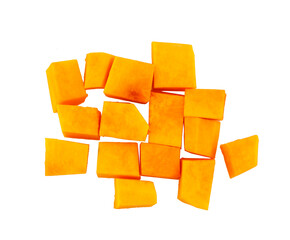 Butternut squash isolated on white background. Top View