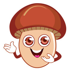 Obraz na płótnie Canvas mushroom mascot cartoon in vector