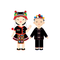 children wearing hill tribe cloth.