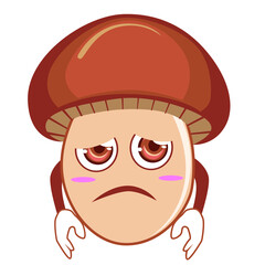 mushroom mascot cartoon in vector