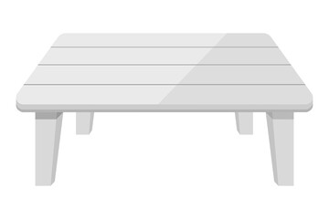 Blank white plastic table vector
