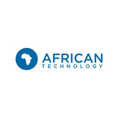 African Tech company logo design incorporated with Africa Continent outline design