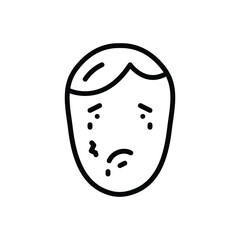 Black line icon for suspect