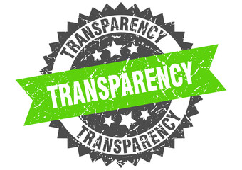 transparency stamp. grunge round sign with ribbon