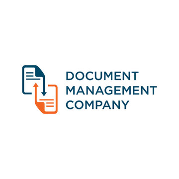 Document management company logo design template