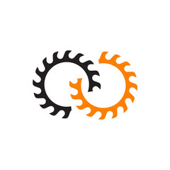 Circular saw logo design for woodworking company