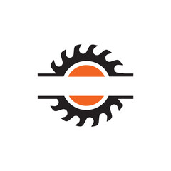 Circular saw logo design for woodworking company