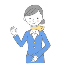 案内をする受付嬢