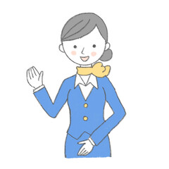 案内をする受付嬢