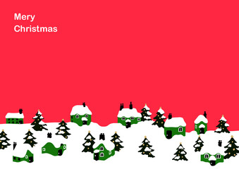 クリスマスの背景　手描き