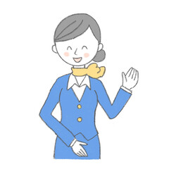 案内をする受付嬢