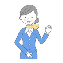 案内をする受付嬢