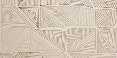 Sepia Bohemian Style. Ink Brush Strokes. Obsolete 