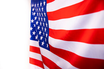 Fototapeta premium Closeup of American flag