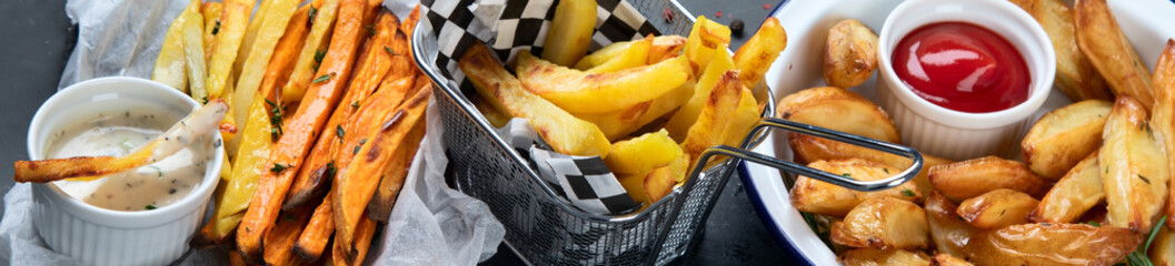 Different types of fried potato