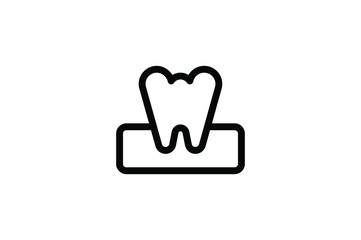 Dental Outline Icon - Teeth