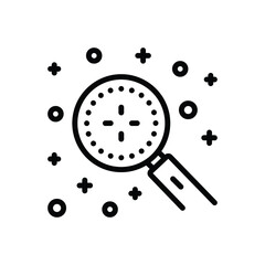 Black line icon for discover