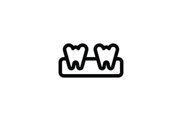 Dental Outline Icon - Teeth