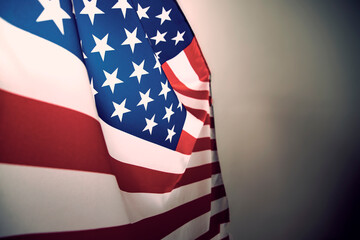 Obraz premium Closeup of American flag