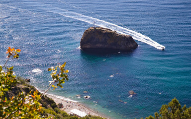 Crimean coast. Rock on Fiolent. George Monastery (Balaklava)