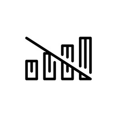 line style icon of no network isolated on white background. EPS 10