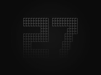 27 vector number made of metal chain link fence. For logo, brand label, design elements, application and more.